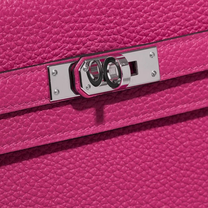 Mirror Quality Hermès Replicas HSS Kelly 25 Togo Rose Pourpre/Black PHW - DLF - Image 7