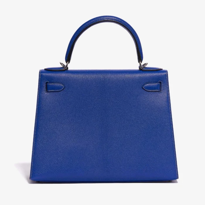 Mirror Quality Hermès Replicas HSS Kelly 28 Chèvre Mysore Blue Electrique/Gris Mouette PHW - DLF - Image 2