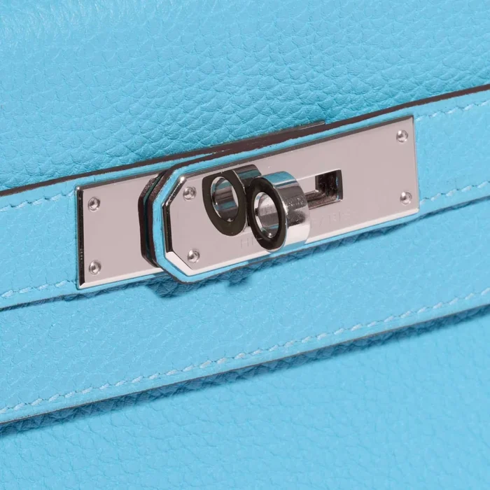 Mirror Quality Hermès Replicas HSS Kelly 28 Togo Blue du Nord/Gris Perle PHW - DLF - Image 7