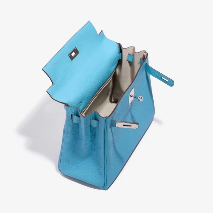 Mirror Quality Hermès Replicas HSS Kelly 28 Togo Blue du Nord/Gris Perle PHW - DLF - Image 5