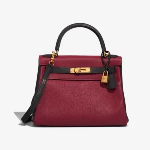 Mirror Quality Hermès Replicas HSS Kelly 28 Togo Rubis/Black GHW - DLF