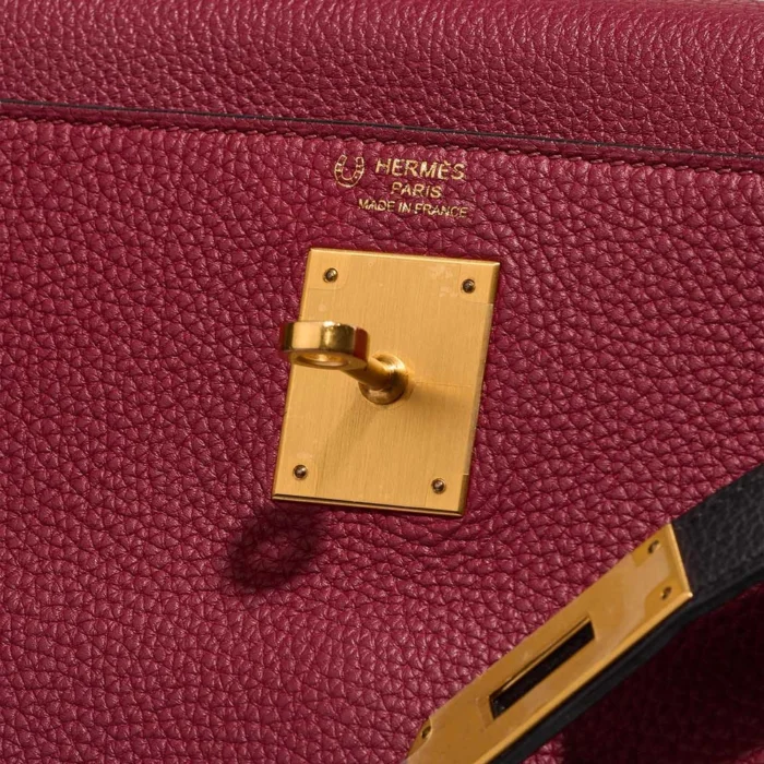 Mirror Quality Hermès Replicas HSS Kelly 28 Togo Rubis/Black GHW - DLF - Image 6