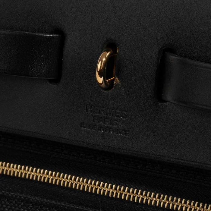 Mirror Quality Hermès Replicas Herbag 31 Toile/Vache Hunter Black GHW - DLF - Image 2