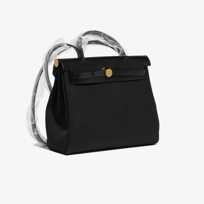Mirror Quality Hermès Replicas Herbag 31 Toile/Vache Hunter Black GHW - DLF - Image 5