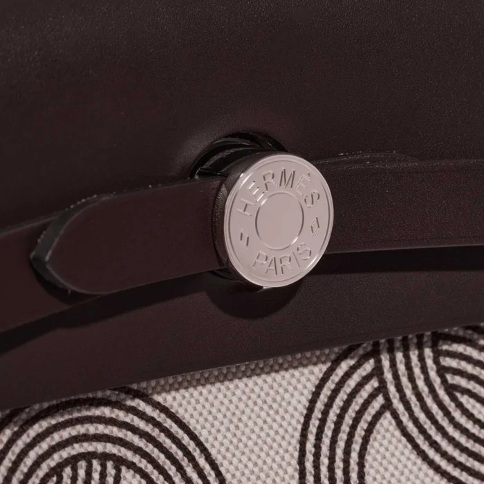 Mirror Quality Hermès Replicas Herbag 31 Toile/Vache Hunter Ebene/Ecru/Beige PHW - DLF - Image 6