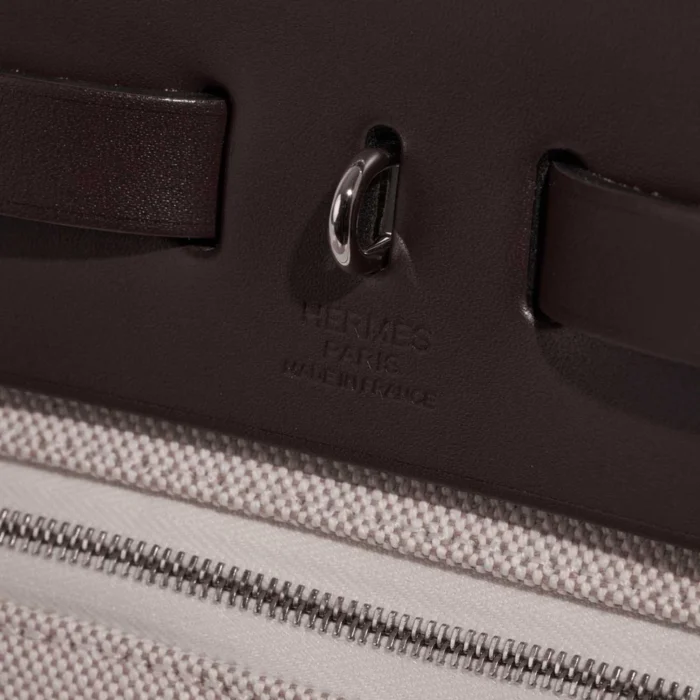 Mirror Quality Hermès Replicas Herbag 31 Toile/Vache Hunter Ebene/Ecru/Beige PHW - DLF - Image 2