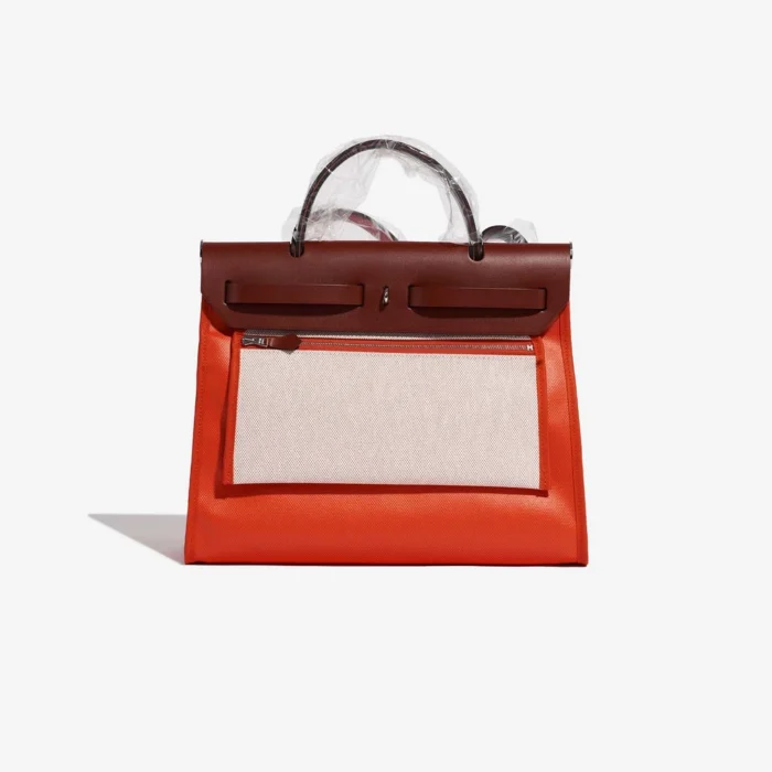 Mirror Quality Hermès Replicas Herbag 31 Vache Hunter/Coated Toile Orange Mecano/Ecru/Beige/Rouge H PHW - DLF - Image 3