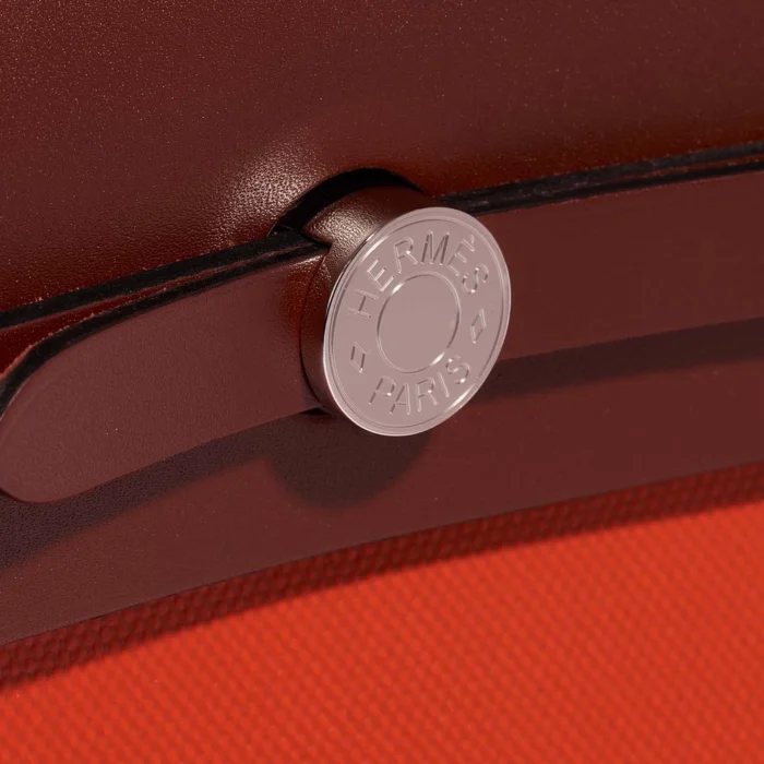 Mirror Quality Hermès Replicas Herbag 31 Vache Hunter/Coated Toile Orange Mecano/Ecru/Beige/Rouge H PHW - DLF - Image 6