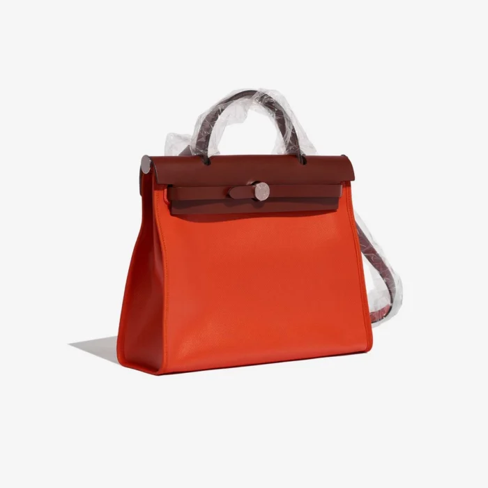 Mirror Quality Hermès Replicas Herbag 31 Vache Hunter/Coated Toile Orange Mecano/Ecru/Beige/Rouge H PHW - DLF - Image 5