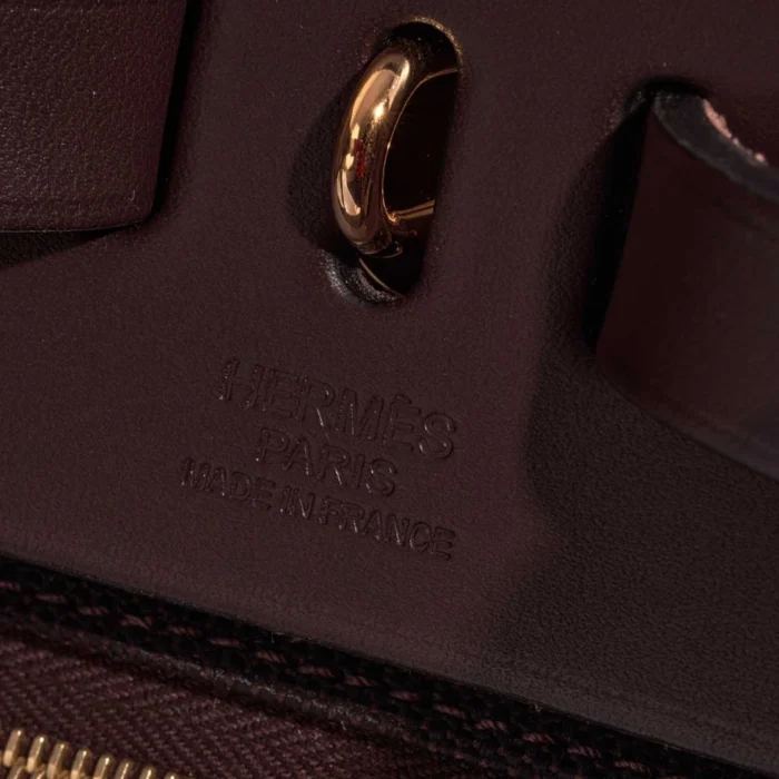 Mirror Quality Hermès Replicas Herbag Backpack Toile/Vache Hunter Ebene GHW - DLF - Image 2