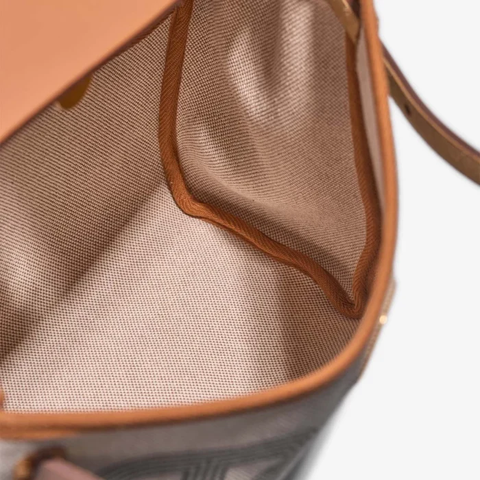 Mirror Quality Hermès Replicas Herbag Circuit 24 31 Toile/Vache Hunter Gris Meyer/Ecru/Beige/Nature GHW - DLF - Image 5