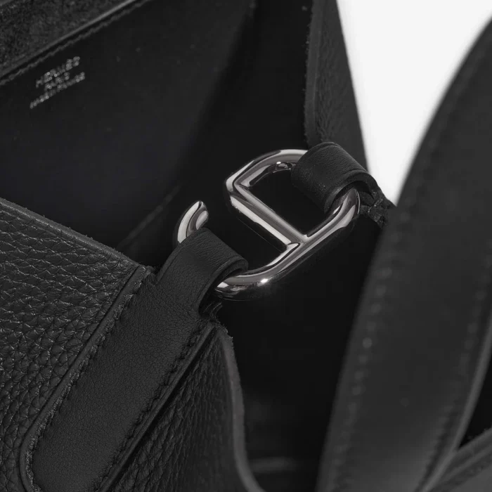 Mirror Quality Hermès Replicas In-The-Loop 18 Taurillon Clemence/Swift Black PHW - DLF - Image 7