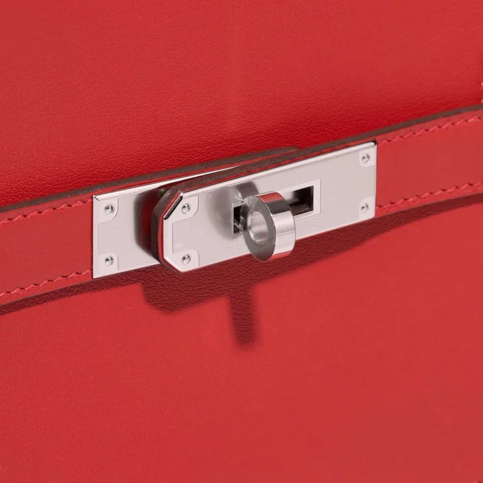 Mirror Quality Hermès Replicas Jypsiere Verso Mini Swift Rouge Vermillon/Rouge Vif PHW - DLF - Image 7