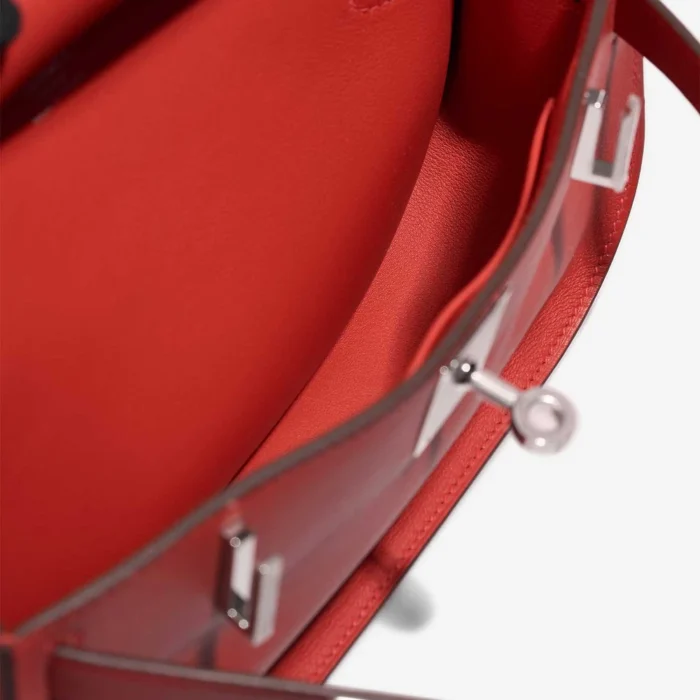 Mirror Quality Hermès Replicas Jypsiere Verso Mini Swift Rouge Vermillon/Rouge Vif PHW - DLF - Image 6