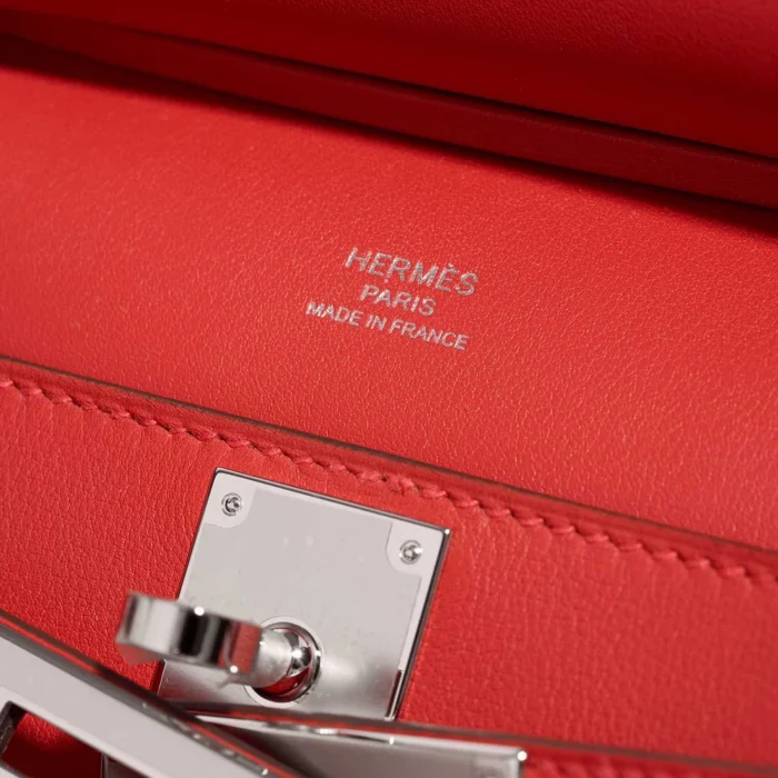Mirror Quality Hermès Replicas Jypsiere Verso Mini Swift Rouge Vermillon/Rouge Vif PHW - DLF - Image 2