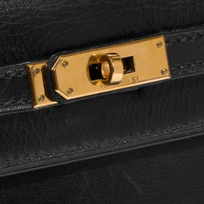 Mirror Quality Hermès Replicas Kelly 15 Box Black GHW - DLF - Image 6