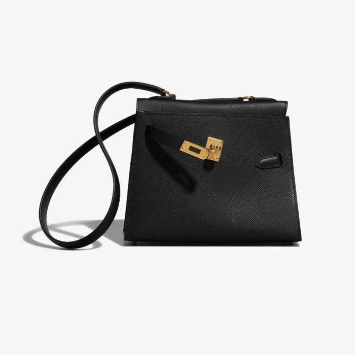 Mirror Quality Hermès Replicas Kelly 20 Mini en Desordre Epsom Black GHW - DLF - Image 2