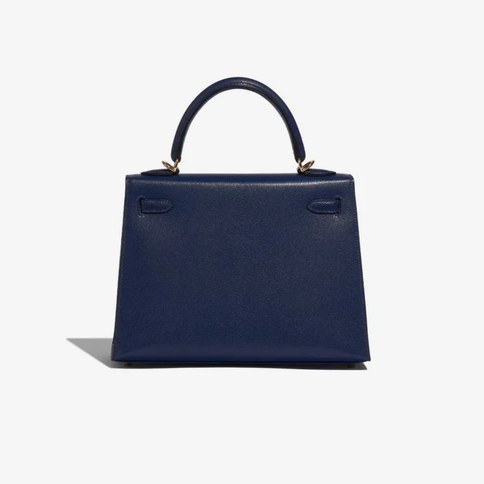 Mirror Quality Hermès Replicas Kelly 25 Chèvre Chamkila Blue Saphire GHW - DLF - Image 2