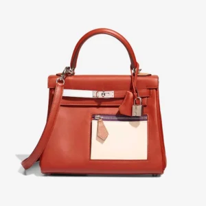 Mirror Quality Hermès Replicas Kelly 25 Colormatic Swift Cuivre/Nata/Bleu Brume/Chai/Lime PHW - DLF