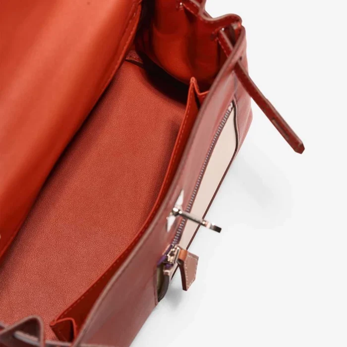 Mirror Quality Hermès Replicas Kelly 25 Colormatic Swift Cuivre/Nata/Bleu Brume/Chai/Lime PHW - DLF - Image 5
