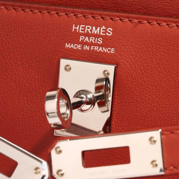 Mirror Quality Hermès Replicas Kelly 25 Colormatic Swift Cuivre/Nata/Bleu Brume/Chai/Lime PHW - DLF - Image 6