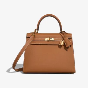 Mirror Quality Hermès Replicas Kelly 25 Epsom Gold GHW - DLF