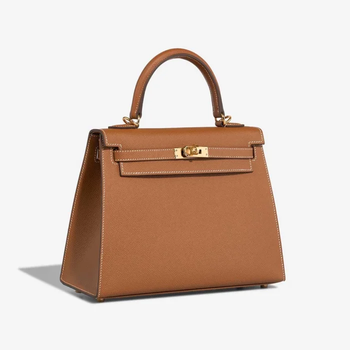 Mirror Quality Hermès Replicas Kelly 25 Epsom Gold GHW - DLF - Image 4