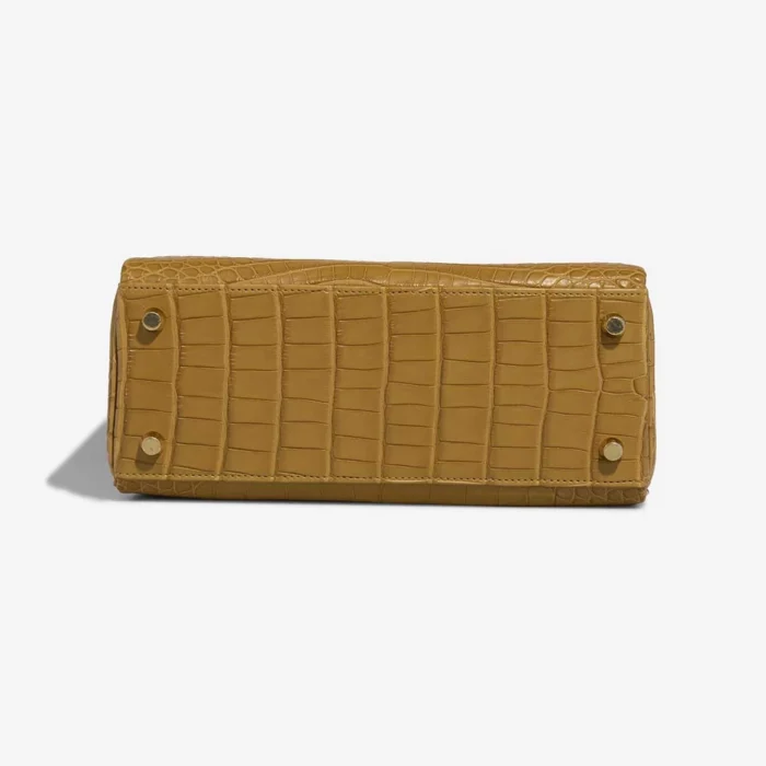 Mirror Quality Hermès Replicas Kelly 25 Matte Alligator Kraft/Mimosa GHW - DLF - Image 3