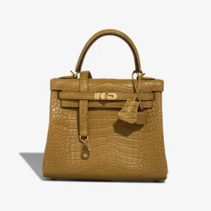 Mirror Quality Hermès Replicas Kelly 25 Matte Alligator Kraft/Mimosa GHW - DLF