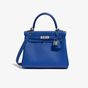 Mirror Quality Hermès Replicas Kelly 25 Swift Blue PHW | DLF