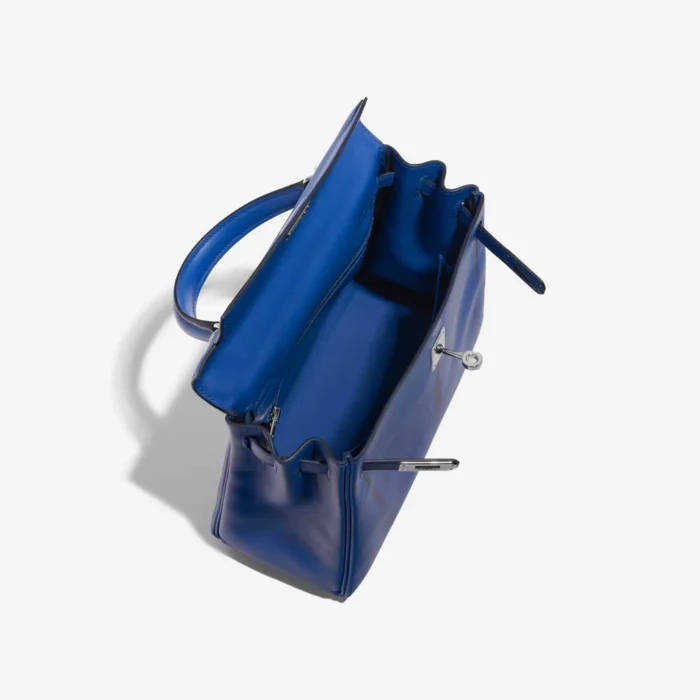 Mirror Quality Hermès Replicas Kelly 25 Swift Blue France PHW - DLF - Image 5