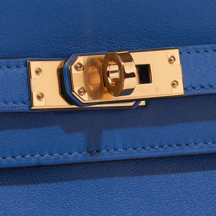 Mirror Quality Hermès Replicas Kelly 25 Swift Blue de France GHW - DLF - Image 6