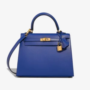 Mirror Quality Hermès Replicas Kelly 25 Tadelakt Bleu electrique GHW - DLF