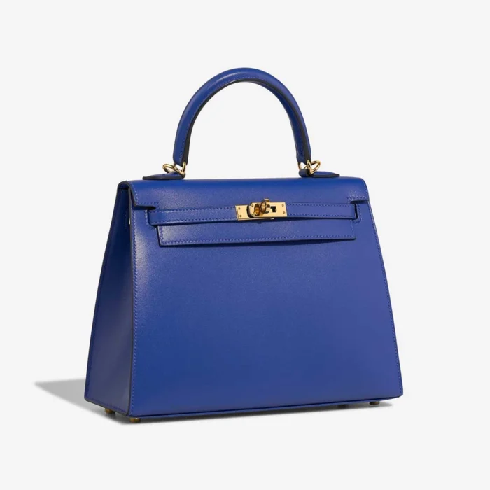 Mirror Quality Hermès Replicas Kelly 25 Tadelakt Bleu electrique GHW - DLF - Image 4