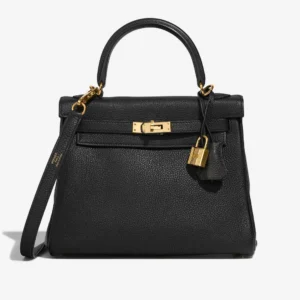 Mirror Quality Hermès Replicas Kelly 25 Togo Black GHW - DLF