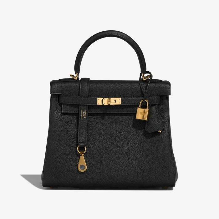 Mirror Quality Hermès Replicas Kelly 25 Togo Black GHW - DLF