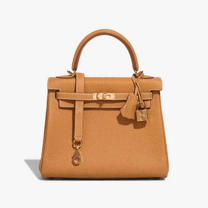 Mirror Quality Hermès Replicas Kelly 25 Togo Sable Naturel GHW - DLF