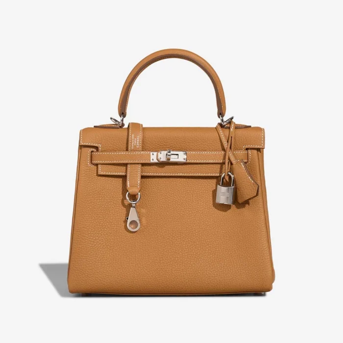 Mirror Quality Hermès Replicas Kelly 25 Togo Sable Naturel PHW - DLF