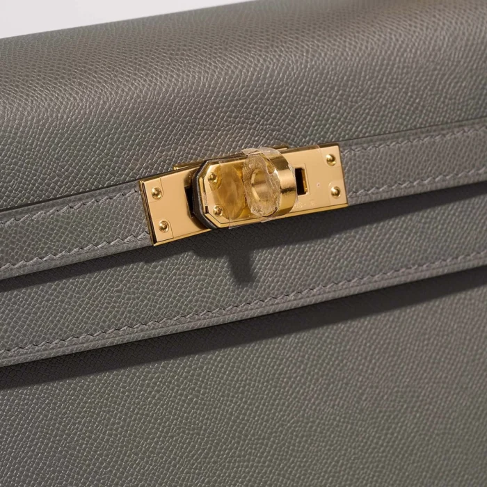 Mirror Quality Hermès Replicas Kelly 25 Veau Madame Vert Amande GHW - DLF - Image 7