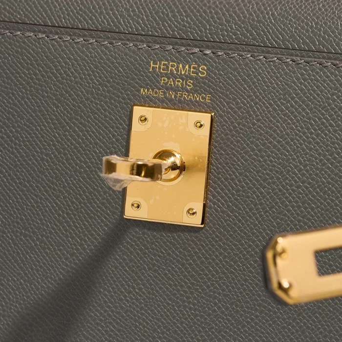 Mirror Quality Hermès Replicas Kelly 25 Veau Madame Vert Amande GHW - DLF - Image 6