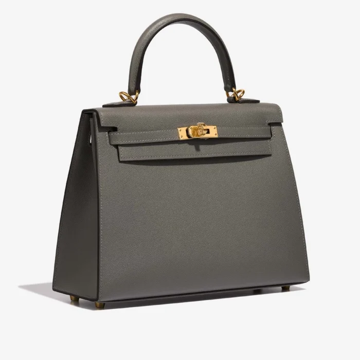 Mirror Quality Hermès Replicas Kelly 25 Veau Madame Vert Amande GHW - DLF - Image 4