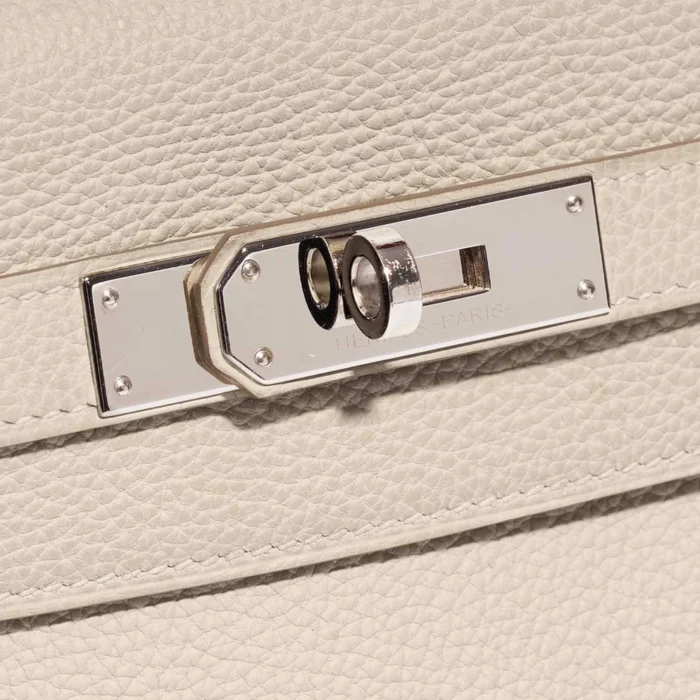 Mirror Quality Hermès Replicas Kelly 28 Au Galop Togo Craie/Black/Fauve/Rouge H PHW - DLF - Image 7