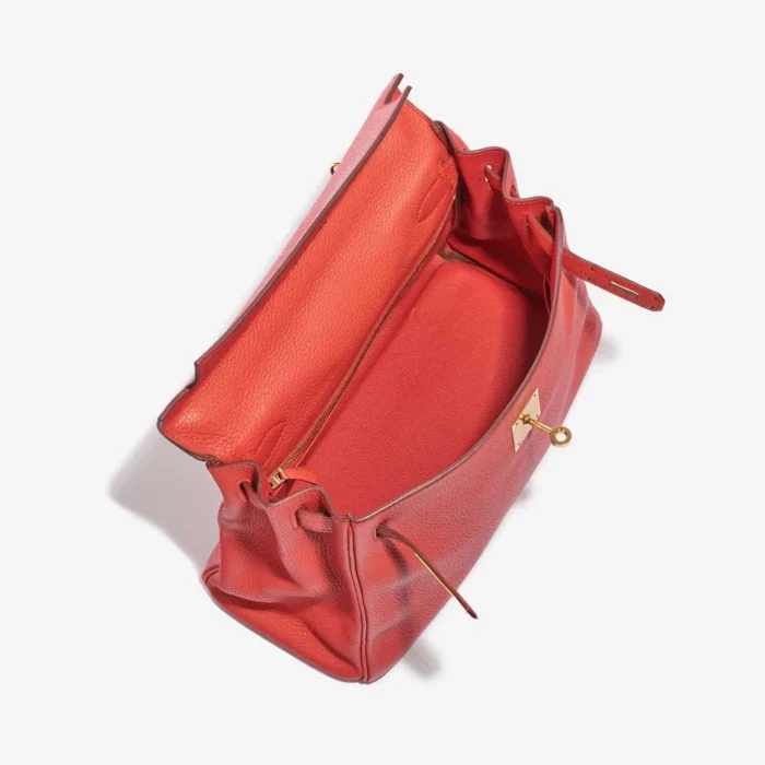 Mirror Quality Hermès Replicas Kelly 28 Clemence Bougainvillier GHW - DLF - Image 5