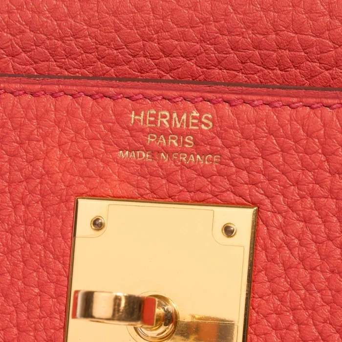 Mirror Quality Hermès Replicas Kelly 28 Clemence Bougainvillier GHW - DLF - Image 6