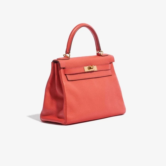 Mirror Quality Hermès Replicas Kelly 28 Clemence Bougainvillier GHW - DLF - Image 4