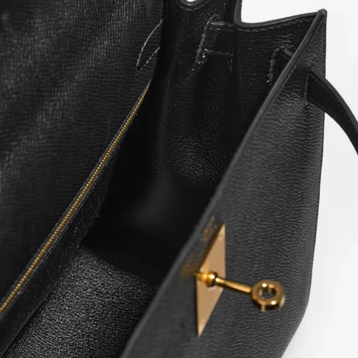 Mirror Quality Hermès Replicas Kelly 28 Epsom Black GHW - DLF - Image 5