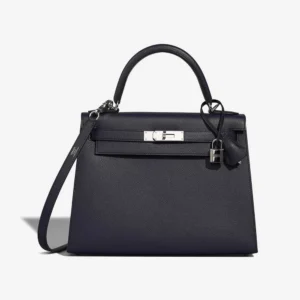 Mirror Quality Hermès Replicas Kelly 28 Epsom Bleu Indigo PHW - DLF