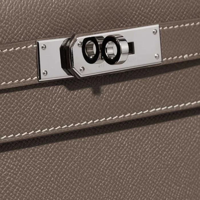 Mirror Quality Hermès Replicas Kelly 28 Epsom Etoupe PHW - DLF - Image 7