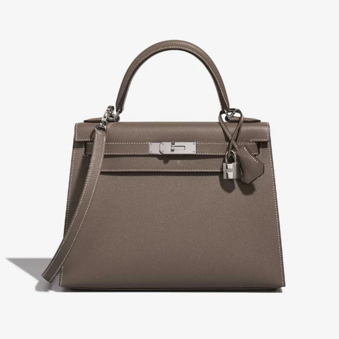 Mirror Quality Hermès Replicas Kelly 28 Epsom Etoupe PHW - DLF