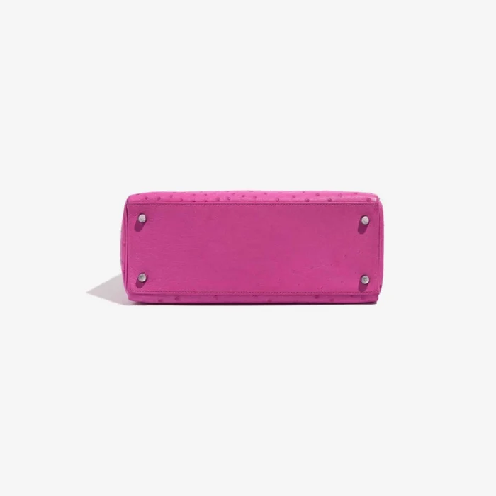 Mirror Quality Hermès Replicas Kelly 28 Ostrich Fuchsia PHW - DLF - Image 3